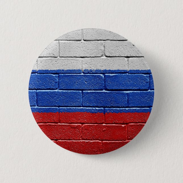 Flag of Russia 2 Inch Round Button (Front)