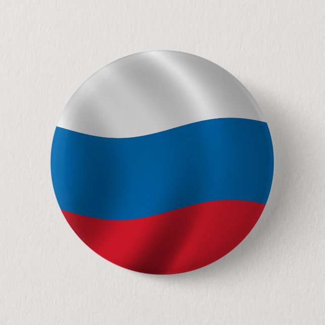 Flag of Russia 2 Inch Round Button (Front)
