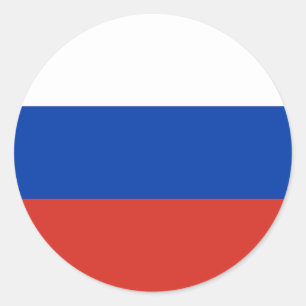 Flag of Russia Classic Round Sticker