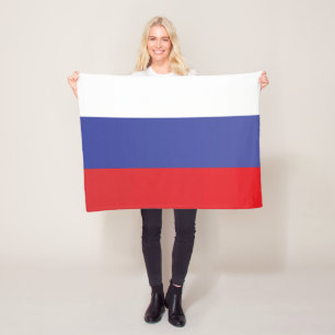 Flag of Russia Fleece Blanket