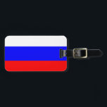 Flag of Russia Luggage Tag w/ leather strap<br><div class="desc">Flag of Russia Luggage Tag w/ leather strap</div>