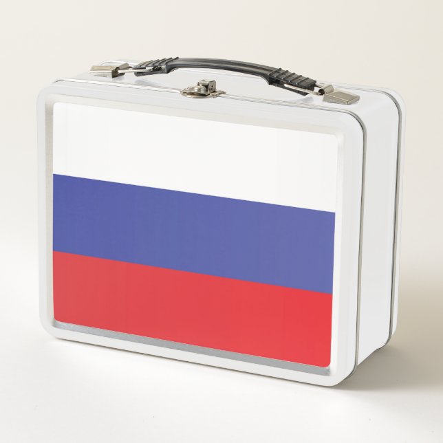 Flag of Russia Metal Lunch Box (Front)