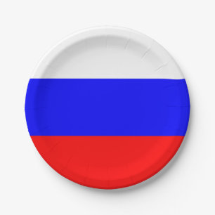 Flag of Russia Paper Plates