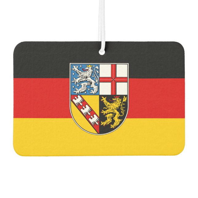 Flag of Saarland Baby Bib Air Freshener (Front)