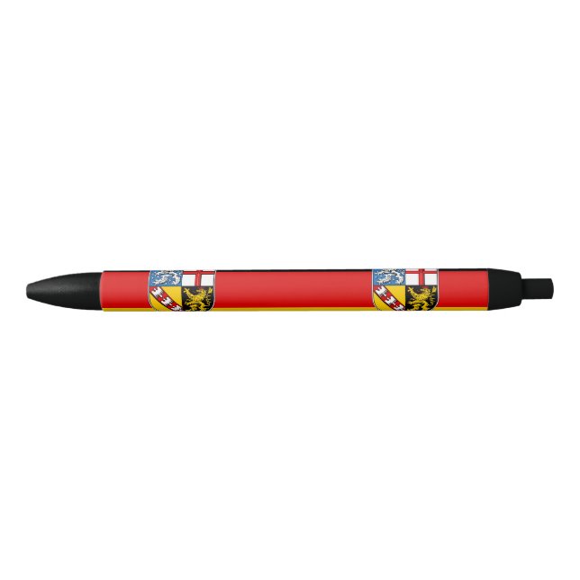 Flag of Saarland Black Ink Pen (Front)