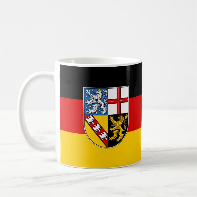 Flag of Saarland Coffee Mug (Left)