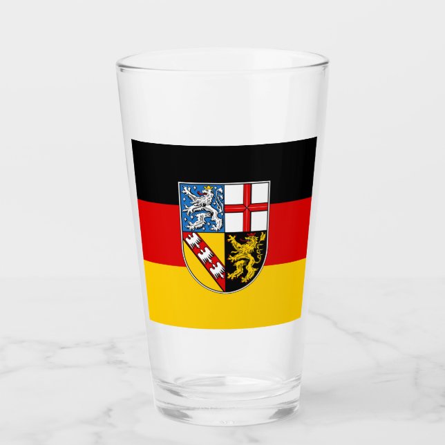 Flag of Saarland  Glass (Front)