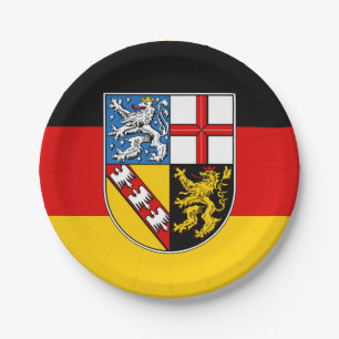 Flag of Saarland Paper Plates