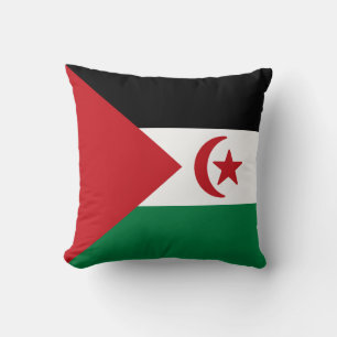 Flag of Saharan Arab Democratic Republic Throw Pillow
