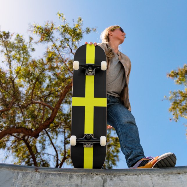 Flag of Saint David (Wales) Skateboard (Outdoor 1)