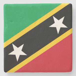 Flag of Saint Kitts and Nevis (Caribbean) Stone Coaster