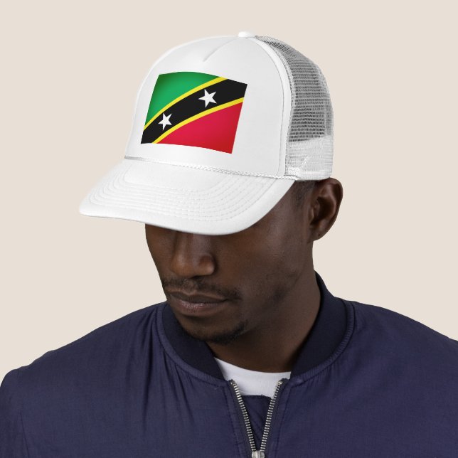 Flag of Saint Kitts and Nevis Trucker Hat (In Situ)