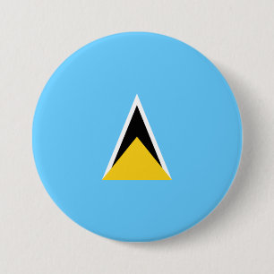 Flag of Saint Lucia 3 Inch Round Button