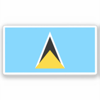 Flag of Saint Lucia Custom-Cut Vinyl Sticker