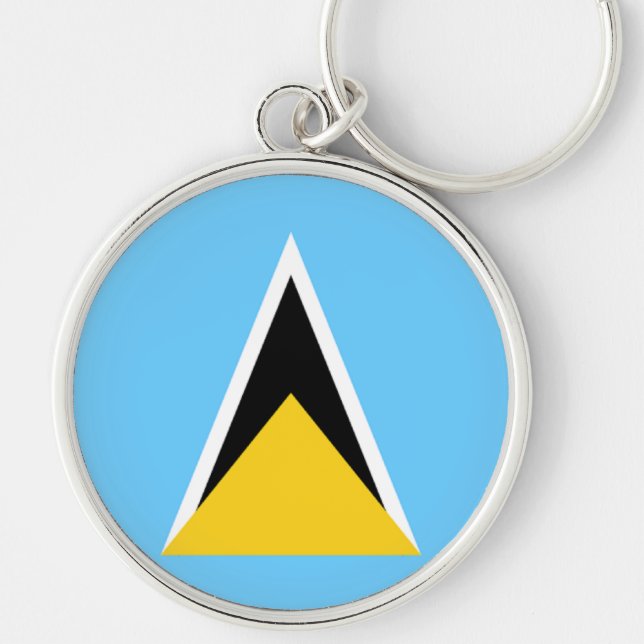 Flag of Saint Lucia Keychain (Front)