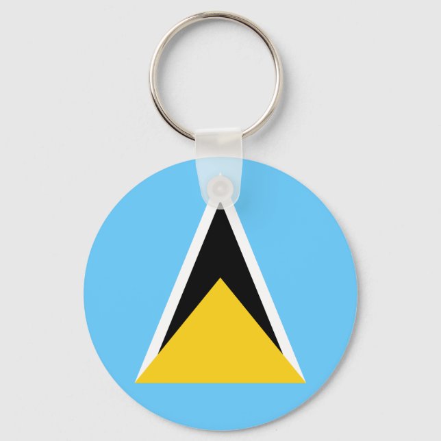 Flag of Saint Lucia Keychain (Front)
