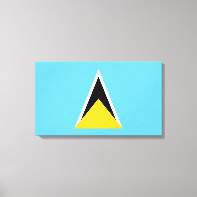 Flag of Saint Lucia (St Lucia) (Caribbean) Canvas Print (Front)