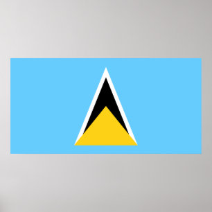 Flag of Saint Lucia (St Lucia) (Caribbean) Poster