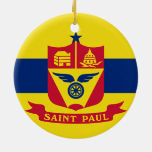 Flag of Saint Paul (Minnesota) Ceramic Ornament