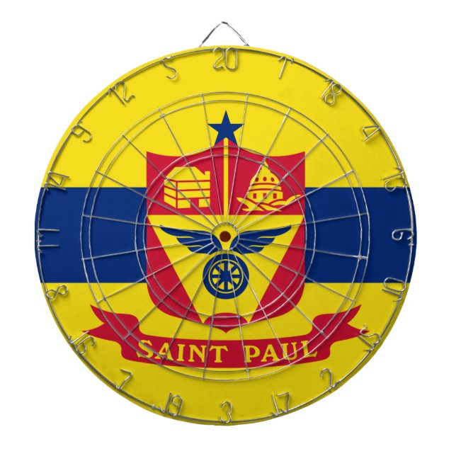 Flag of Saint Paul (Minnesota) Dartboard (Front)