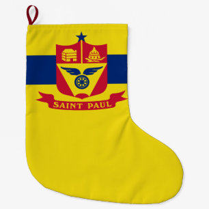 Flag of Saint Paul (Minnesota) Large Christmas Stocking