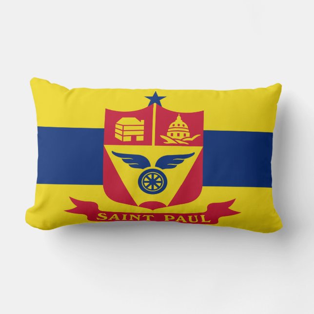 Flag of Saint Paul (Minnesota) Lumbar Pillow (Front)