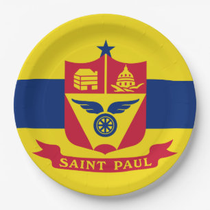 Flag of Saint Paul (Minnesota) Paper Plate