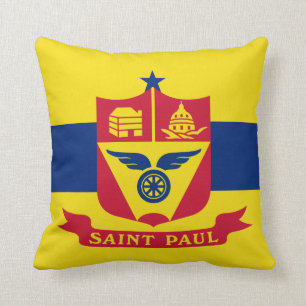 Flag of Saint Paul (Minnesota) Throw Pillow