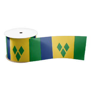 Flag of Saint Vincent and the Grenadines Satin Ribbon
