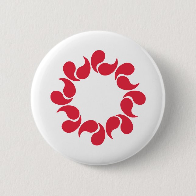 Flag of Saitama Prefecture, Japan 2 Inch Round Button (Front)
