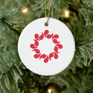 Flag of Saitama Prefecture, Japan Ceramic Ornament
