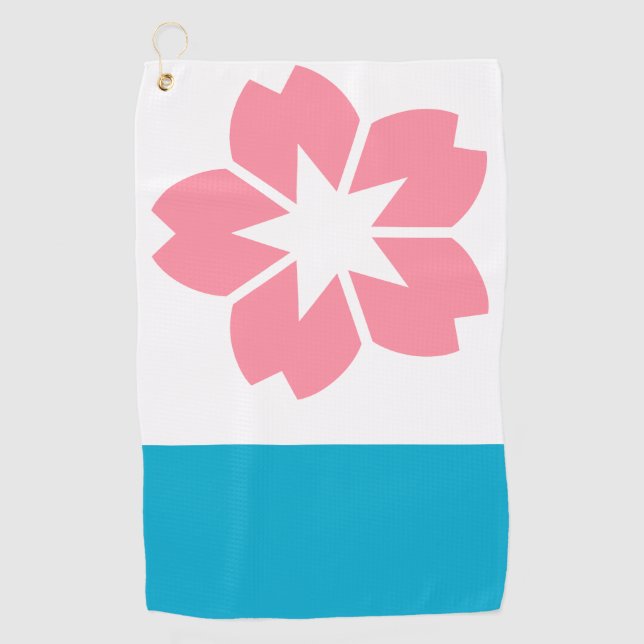Flag of Salem, Oregon Golf Towel (Front)