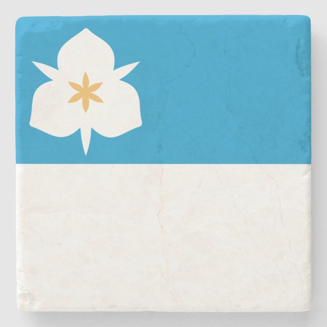 Flag of Salt Lake City (Utah) Stone Coaster (Front)