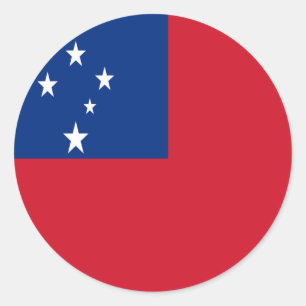 Flag of Samoa Classic Round Sticker