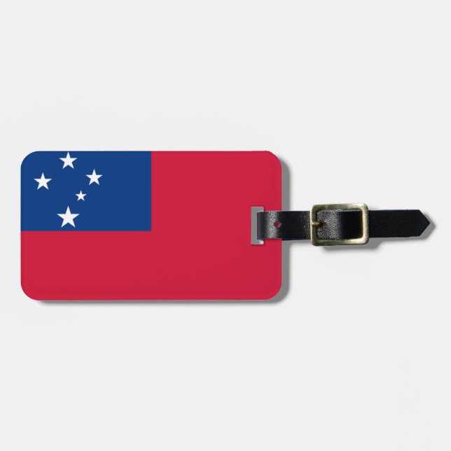 Flag of Samoa Personal Easy ID Luggage Tag (Front Horizontal)