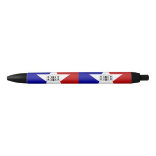 Flag of San Antonio, Texas Black Ink Pen