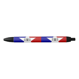 Flag of San Antonio, Texas Black Ink Pen