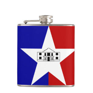 Flag of San Antonio, Texas Flask