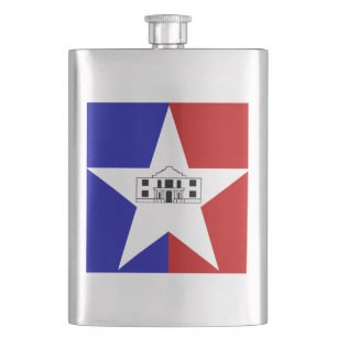 Flag of San Antonio, Texas Flask