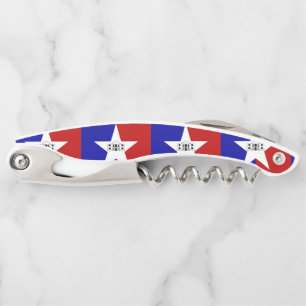 Flag of San Antonio, Texas Waiter's Corkscrew
