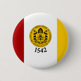 Flag of San Diego, California 2 Inch Round Button