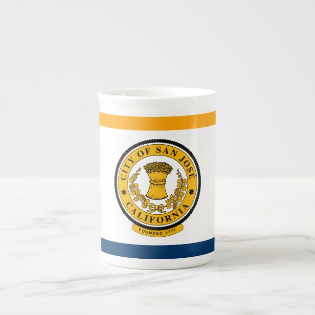 Flag of San Jose, California Bone China Mug (Front)