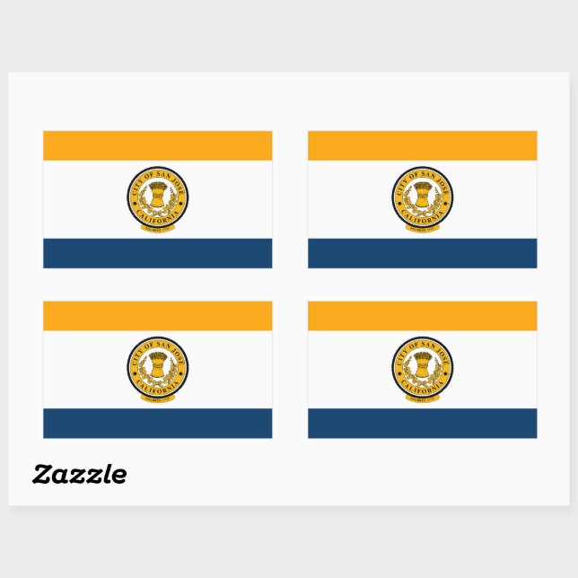 Flag of San Jose, California  Sticker (Sheet)