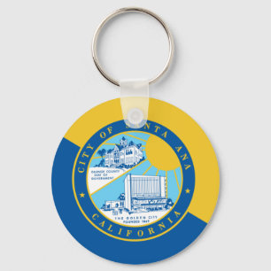 Flag of Santa Ana, California Keychain