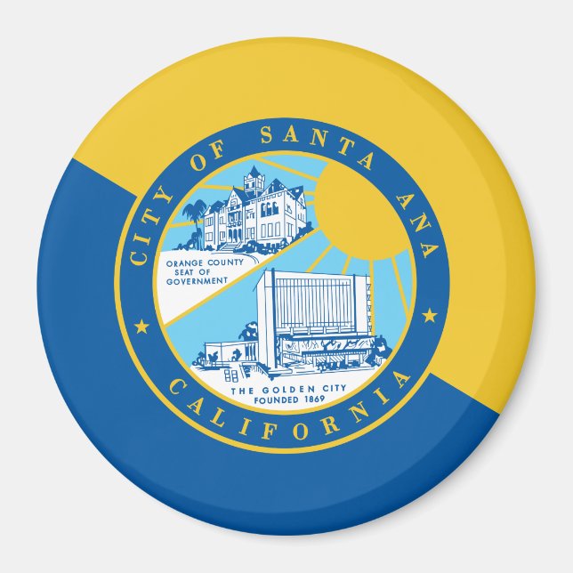 Flag of Santa Ana, California Magnet (Front)