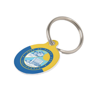 Flag of Santa Ana, California Pet Tag