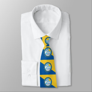 Flag of Santa Ana, California Tie