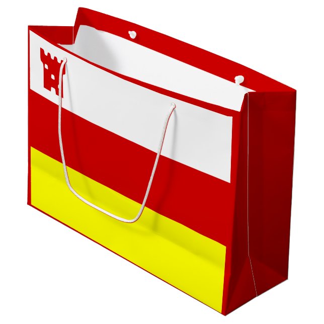 Flag of Santa Barbara, California Large Gift Bag (Front Angled)