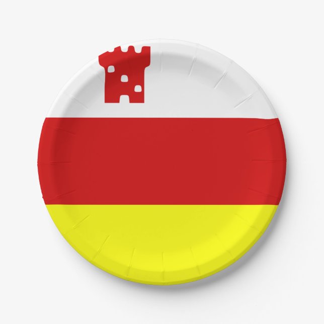 Flag of Santa Barbara, California Paper Plates (Front)