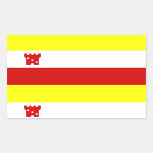 Flag of Santa Barbara, California Rectangular Stic Sticker
